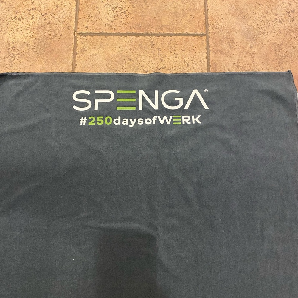Yoga towel from SPENGA #250 days of werk Reduced shipping.